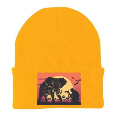 Elephant Photography Knit Cap Winter Beanie