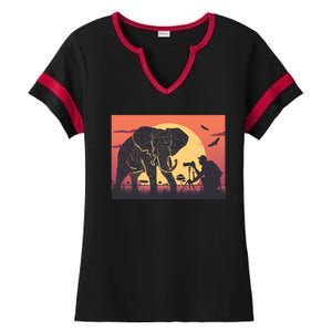 Elephant Photography Ladies Halftime Notch Neck Tee