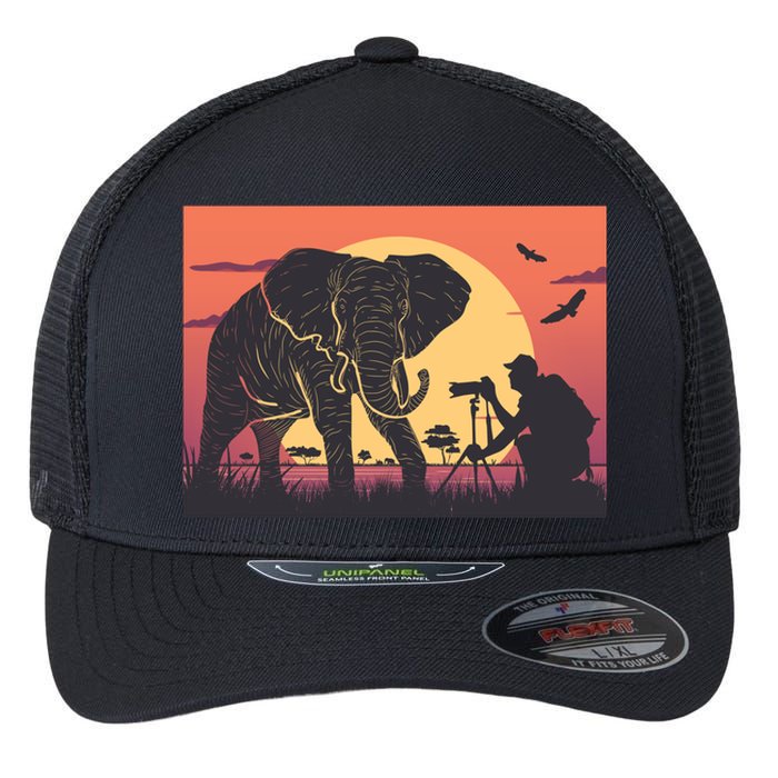 Elephant Photography Flexfit Unipanel Trucker Cap