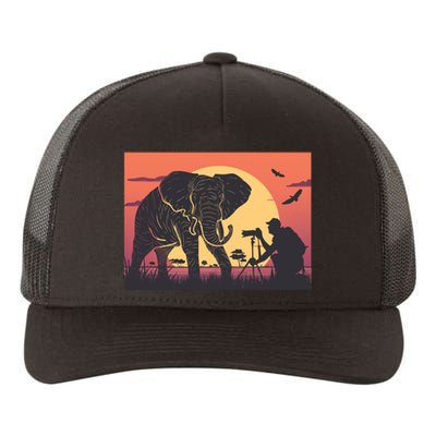 Elephant Photography Yupoong Adult 5-Panel Trucker Hat