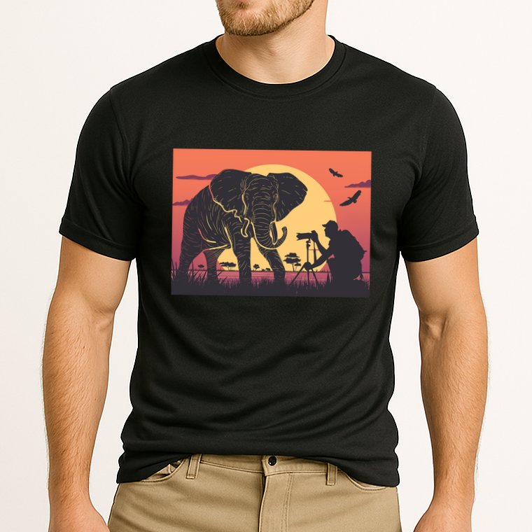Elephant Photography Cooling Performance Crew T-Shirt