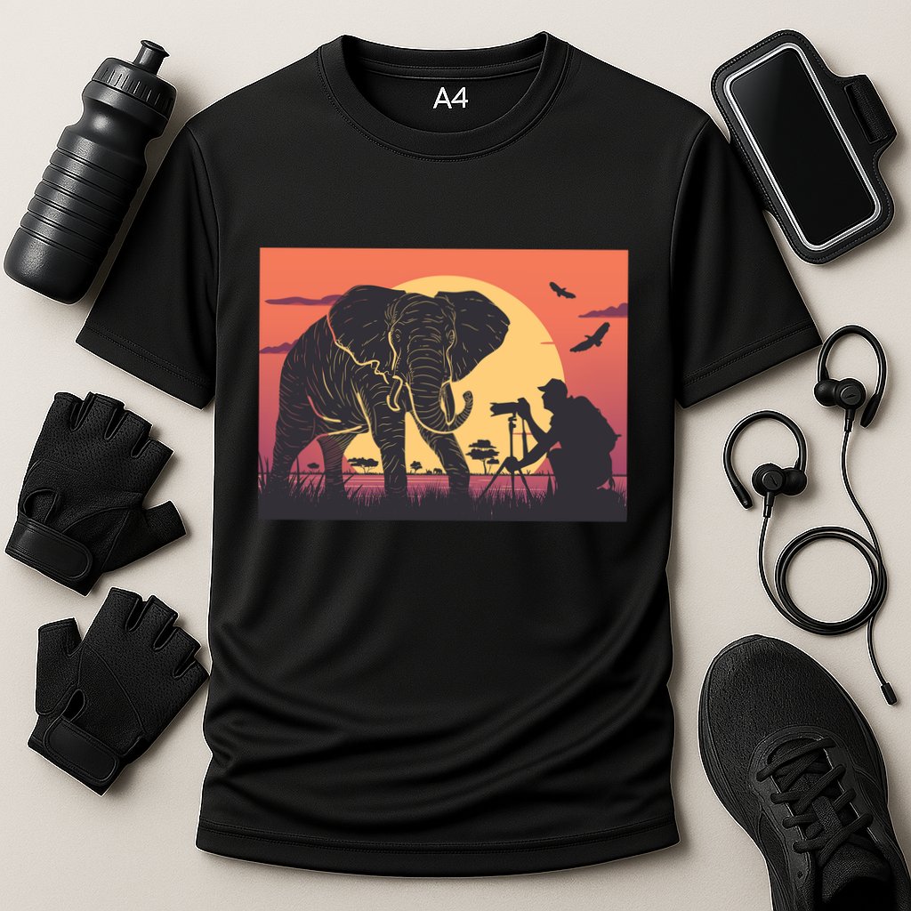 Elephant Photography Cooling Performance Crew T-Shirt