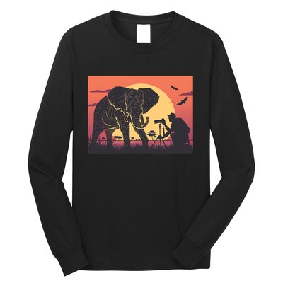 Elephant Photography Long Sleeve Shirt
