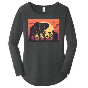 Elephant Photography Women's Perfect Tri Tunic Long Sleeve Shirt