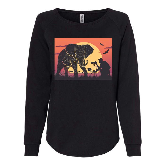 Elephant Photography Womens California Wash Sweatshirt