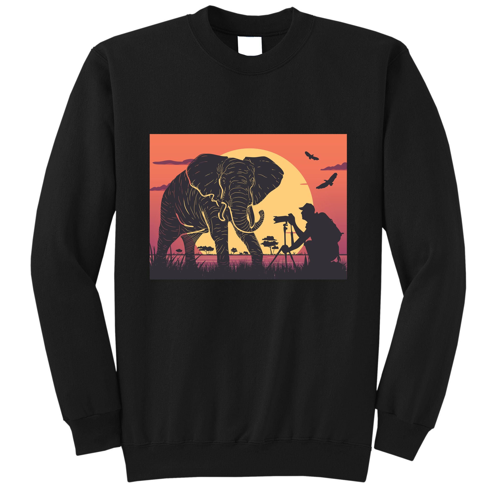 Elephant Photography Tall Sweatshirt