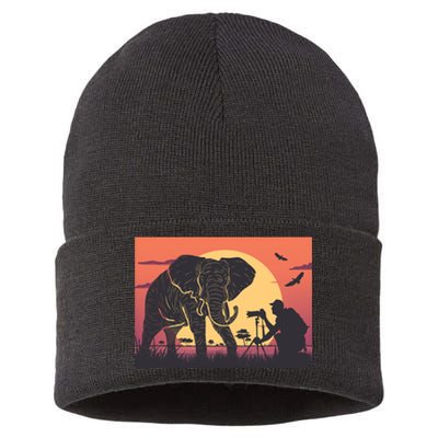 Elephant Photography Sustainable Knit Beanie