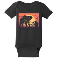 Elephant Photography Baby Bodysuit