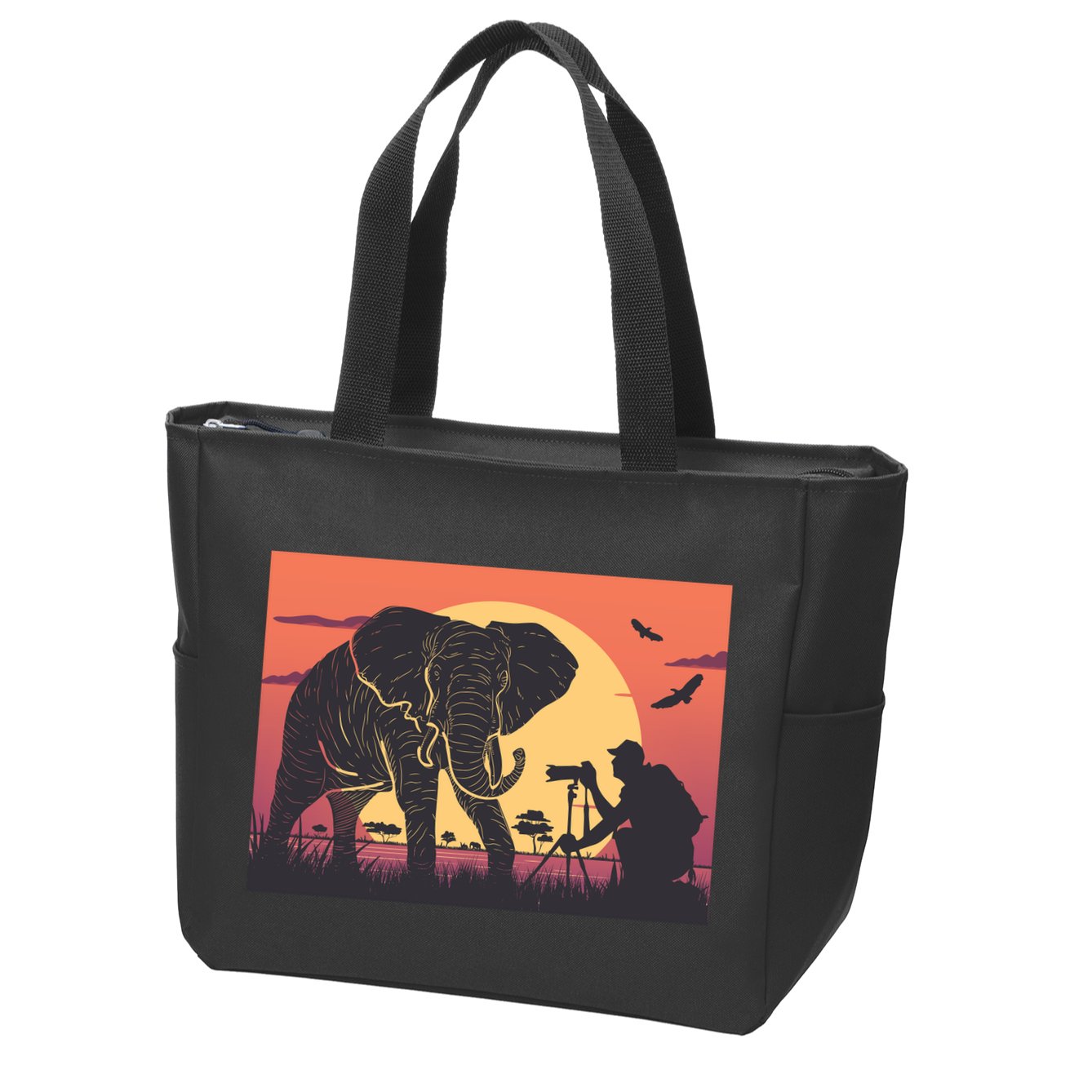 Elephant Photography Zip Tote Bag