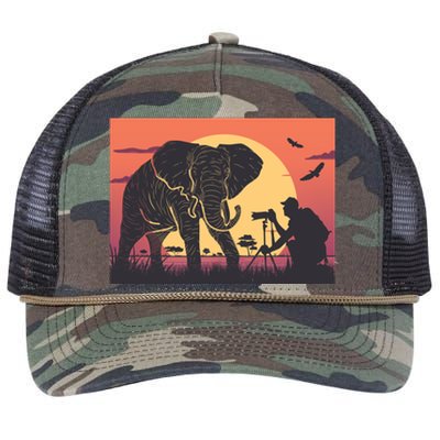 Elephant Photography Retro Rope Trucker Hat Cap