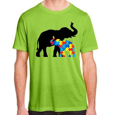 Elephant Puzzle Autism Parents Adult ChromaSoft Performance T-Shirt