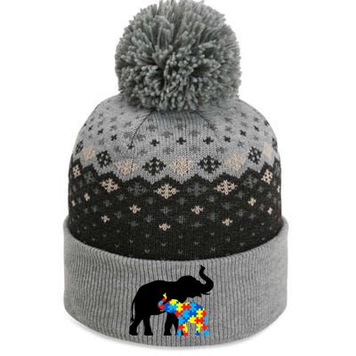 Elephant Puzzle Autism Parents The Baniff Cuffed Pom Beanie