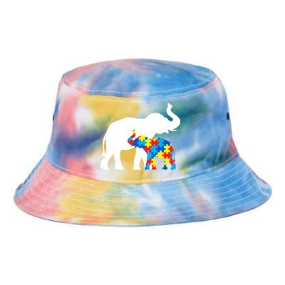 Elephant Puzzle Autism Parents Tie Dye Newport Bucket Hat