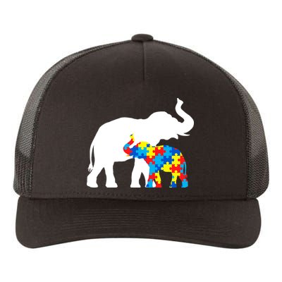 Elephant Puzzle Autism Parents Yupoong Adult 5-Panel Trucker Hat