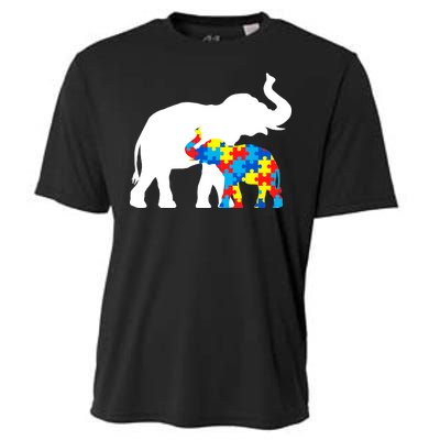 Elephant Puzzle Autism Parents Cooling Performance Crew T-Shirt