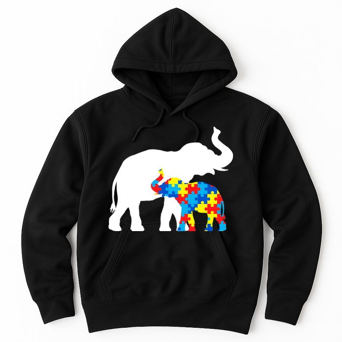 Elephant Puzzle Autism Parents Hoodie