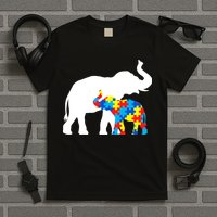 Elephant Puzzle Autism Parents T-Shirt