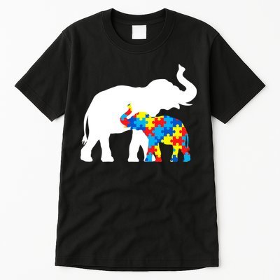 Elephant Puzzle Autism Parents Tall T-Shirt