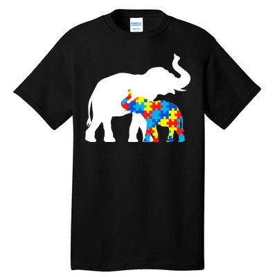 Elephant Puzzle Autism Parents Tall T-Shirt