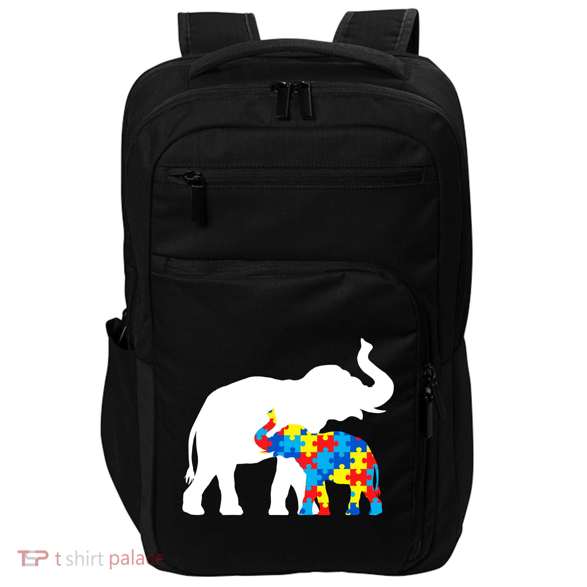 Elephant Puzzle Autism Parents Impact Tech Backpack
