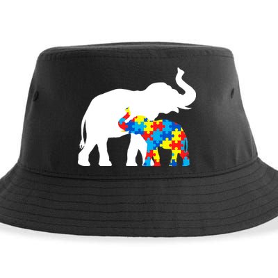 Elephant Puzzle Autism Parents Sustainable Bucket Hat