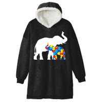 Elephant Puzzle Autism Parents Hooded Wearable Blanket