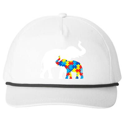 Elephant Puzzle Autism Parents Snapback Five-Panel Rope Hat