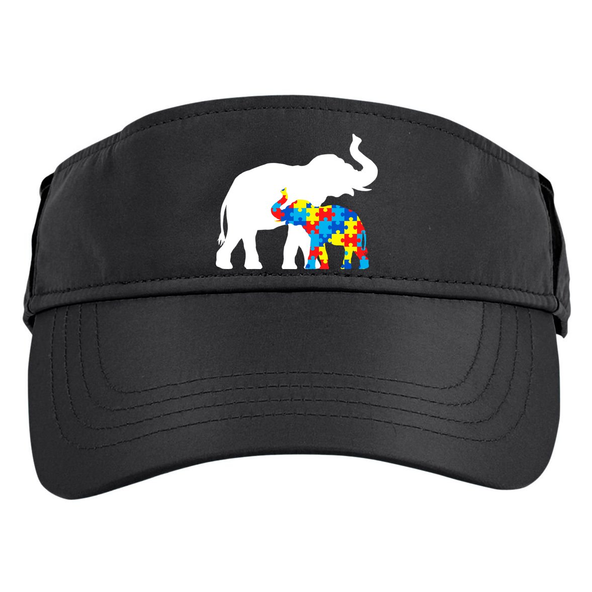 Elephant Puzzle Autism Parents Adult Drive Performance Visor