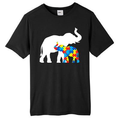 Elephant Puzzle Autism Parents Tall Fusion ChromaSoft Performance T-Shirt