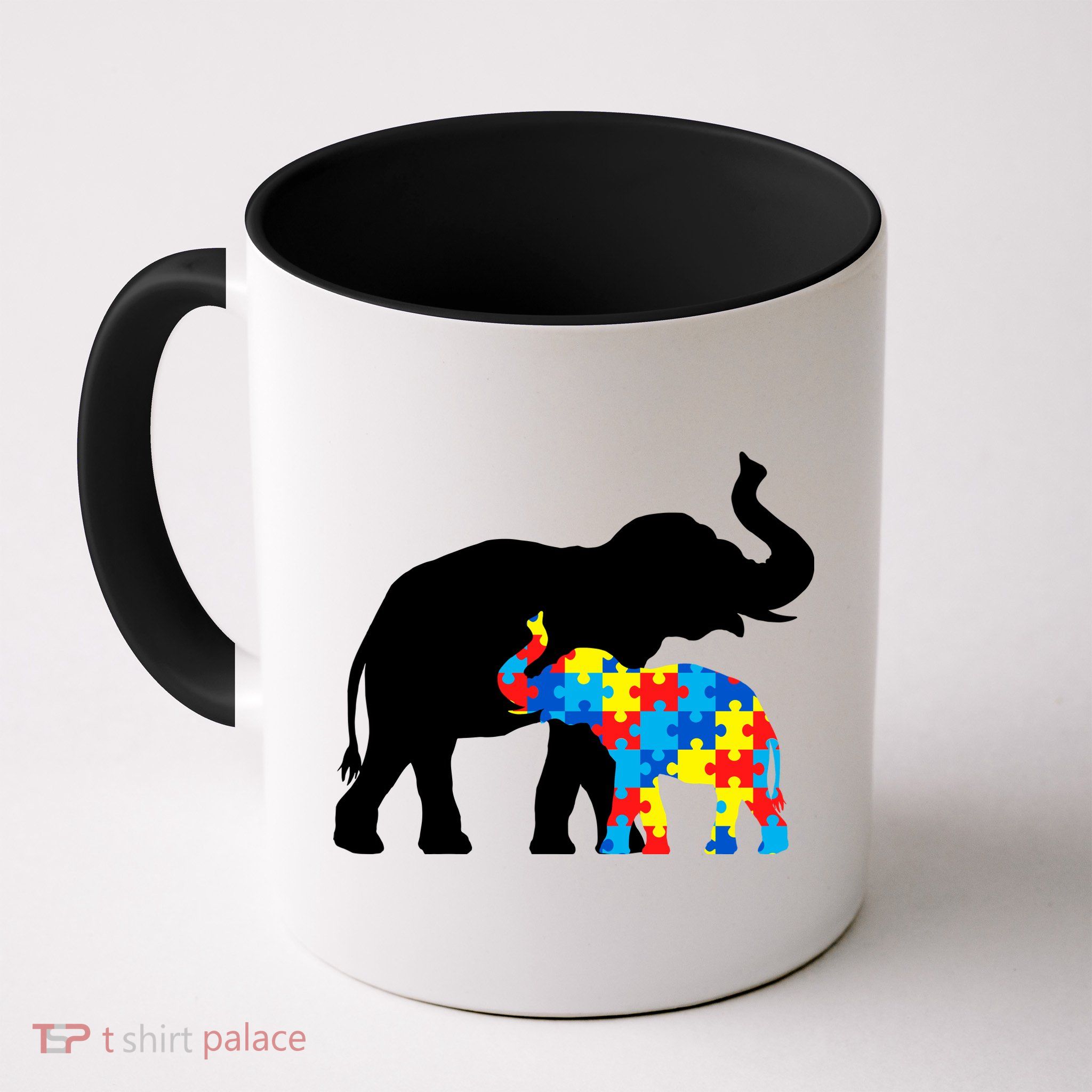 Elephant Puzzle Autism Parents Mug