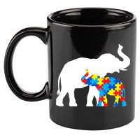 Elephant Puzzle Autism Parents 11oz C Handle Ceramic Mug
