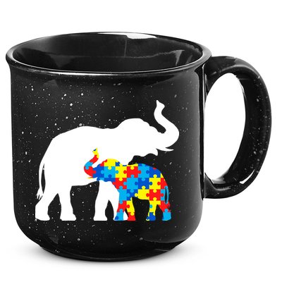 Elephant Puzzle Autism Parents 15oz Campfire Ceramic Mug