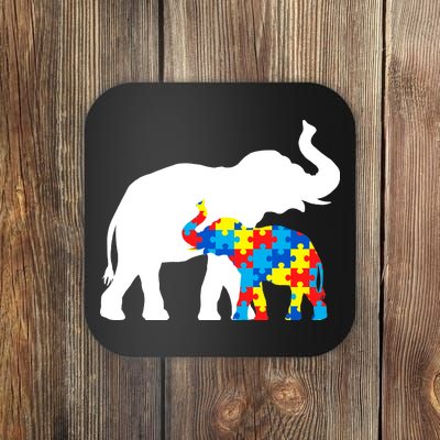 Elephant Puzzle Autism Parents Coaster