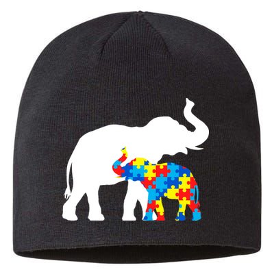 Elephant Puzzle Autism Parents Sustainable Beanie