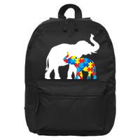 Elephant Puzzle Autism Parents 16 in Basic Backpack