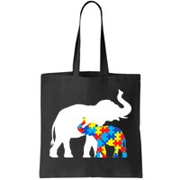 Elephant Puzzle Autism Parents Tote Bag