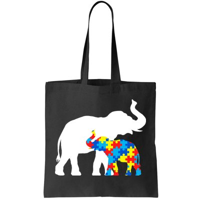 Elephant Puzzle Autism Parents Tote Bag