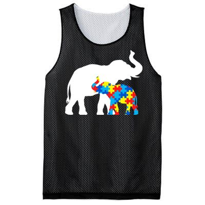 Elephant Puzzle Autism Parents Mesh Reversible Basketball Jersey Tank