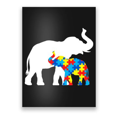 Elephant Puzzle Autism Parents Poster