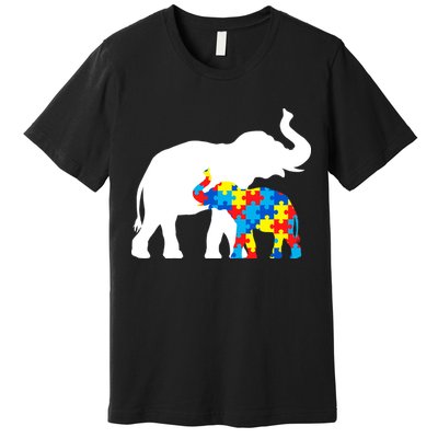 Elephant Puzzle Autism Parents Premium T-Shirt