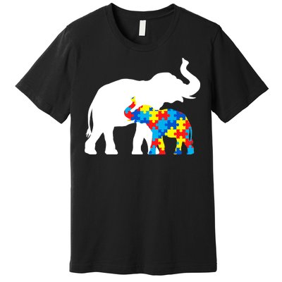 Elephant Puzzle Autism Parents Premium T-Shirt