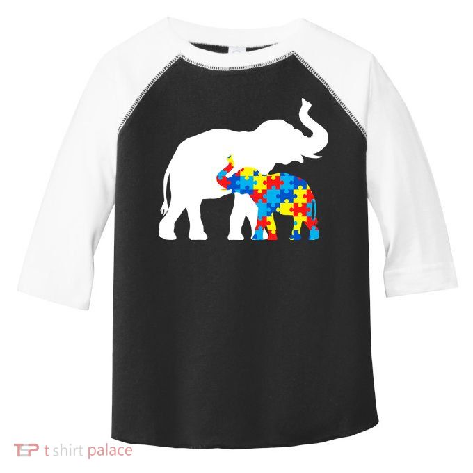 Elephant Puzzle Autism Parents Toddler Fine Jersey T-Shirt