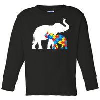 Elephant Puzzle Autism Parents Toddler Long Sleeve Shirt