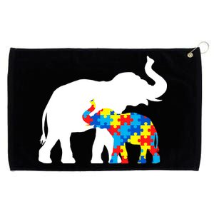 Elephant Puzzle Autism Parents Grommeted Golf Towel