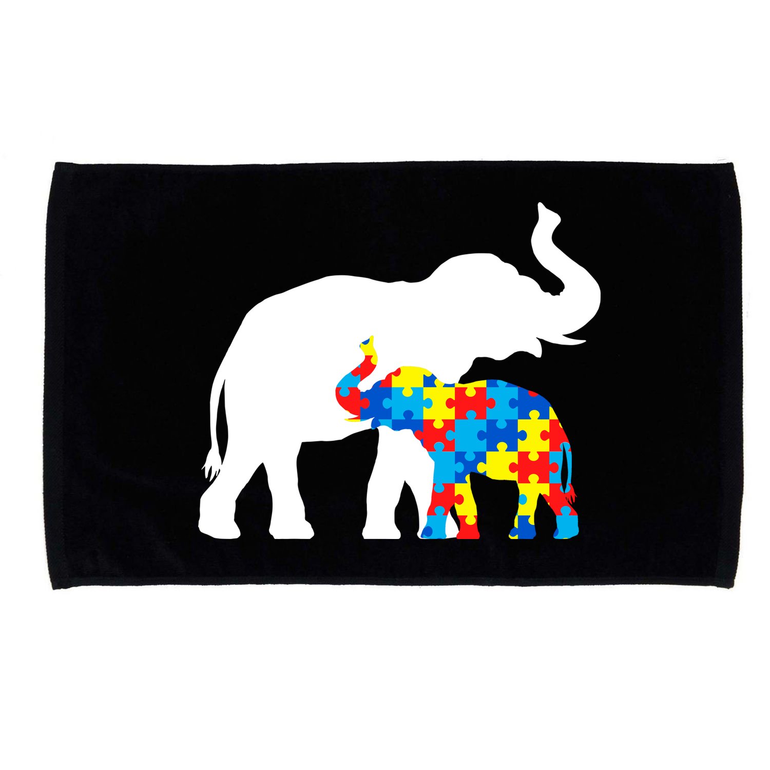 Elephant Puzzle Autism Parents Microfiber Hand Towel