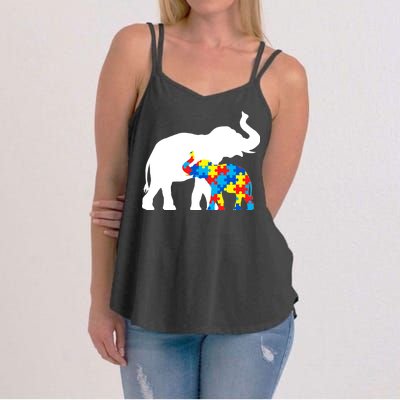 Elephant Puzzle Autism Parents Women's Strappy Tank