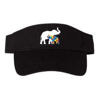 Elephant Puzzle Autism Parents Valucap Bio-Washed Visor