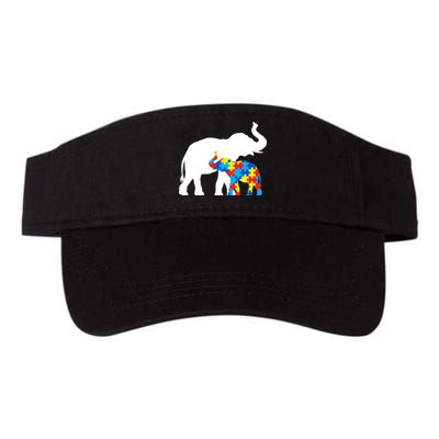 Elephant Puzzle Autism Parents Valucap Bio-Washed Visor