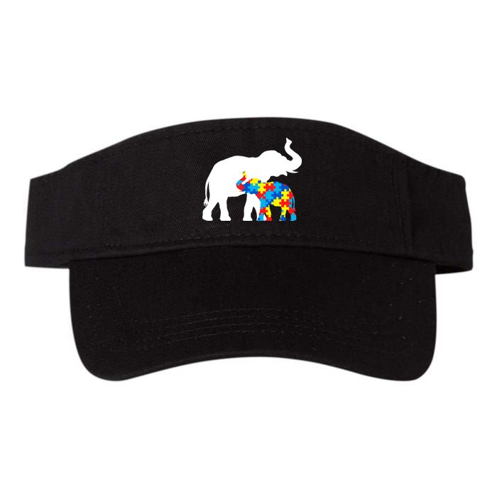 Elephant Puzzle Autism Parents Valucap Bio-Washed Visor