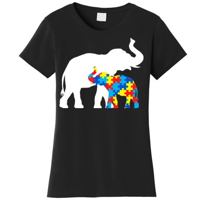 Elephant Puzzle Autism Parents Women's T-Shirt